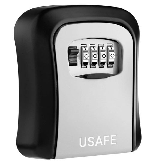 Антивандальный наружный мини сейф для ключей uSafe KS-03, с кодовым замком, настенный, Серый 7529 фото