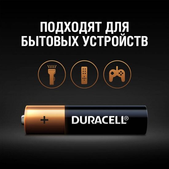 Лужні Батарейки Duracell AAA (LR03) MN2400 Basic 2 шт 1111 фото