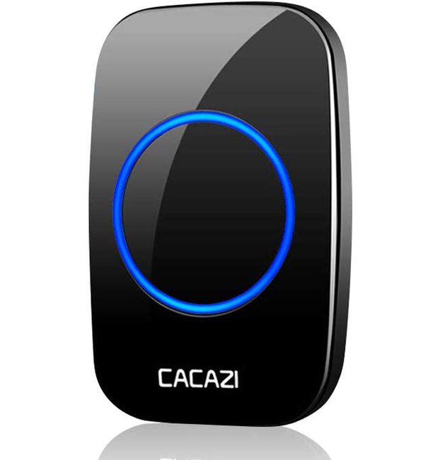 Додатковий приймач для бездротового дверного дзвінка Cacazi, Чорний 7671 фото