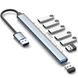 USB-хаб, концентратор / разветвитель для ноутбука Addap UH-04, на 7 портов USB 3.0 + USB 2.0, Gray 0288 фото 4