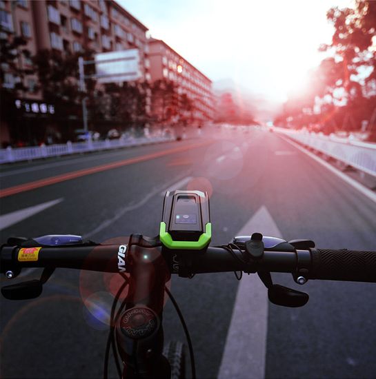 Велосипедная фара передняя | вело фонарь с сигналом West Biking BK-1718, аккумуляторный с креплением на руль 7415 фото