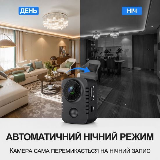 Міні камера відеоспостереження з датчиком руху MD29, до 90 днів роботи, з нічним баченням, 1080P 7263 фото