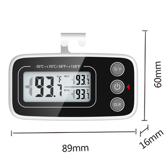Цифровой термометр для холодильника / морозильника UChef A1023, с крючком и магнитом 7744 фото