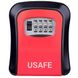 Антивандальный наружный мини сейф для ключей uSafe KS-03, с кодовым замком, настенный, Красный 7694 фото 2