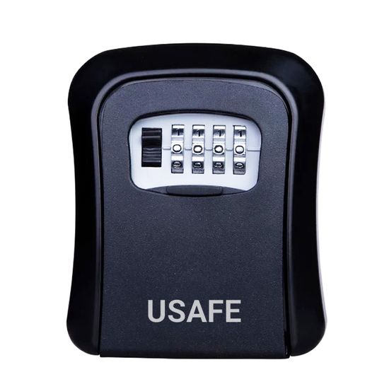 Антивандальний зовнішній міні сейф для ключів uSafe KS-03, з кодовим замком, настінний, Чорний 7530 фото