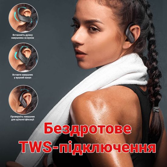 Вакуумні спортивні TWS навушники Mpow Flame Light для тренувань | бігова Bluetooth гарнітура 7624 фото