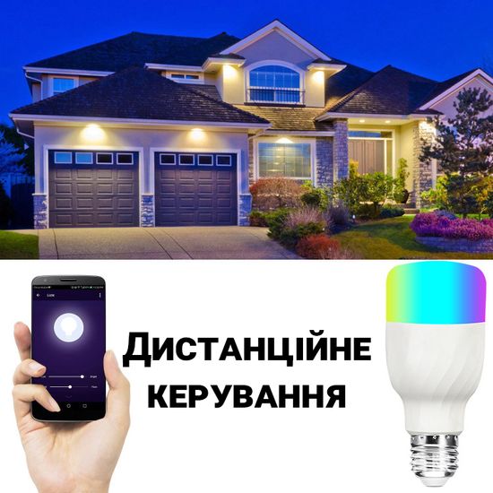 Розумна світлодіодна WiFi LED лампочка USmart Bulb-01w, смарт-лампа з підтримкою Tuya, Android/iOS 7722 фото