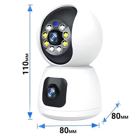 Поворотна PTZ WiFi камера відеоспостереження, відеоняня uSafe IC-01DL-PTZ, з датчиком руху та LED+ІЧ підсвіткою, 4 МП 1135 фото