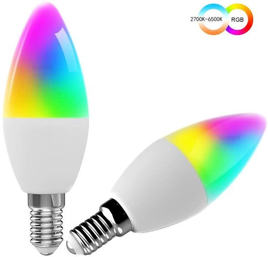 Розумна світлодіодна WiFi LED лампочка USmart Bulb-02w, E14, RGB лампа з підтримкою Tuya, Android/iOS 7723 фото