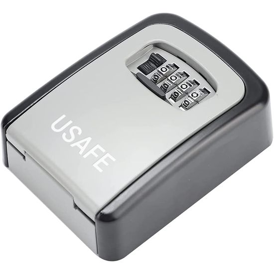 Антивандальний зовнішній міні сейф для ключів uSafe KS-04, з кодовим замком, настінний, Сірий 7531 фото