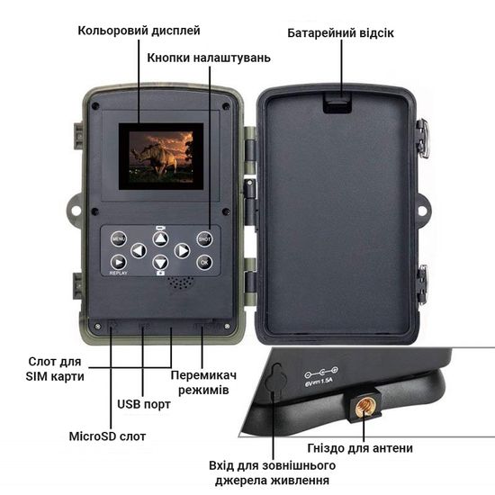 Фотоловушка, охотничья камера Suntek HC-810M, 2G, SMS, MMS 7198 фото