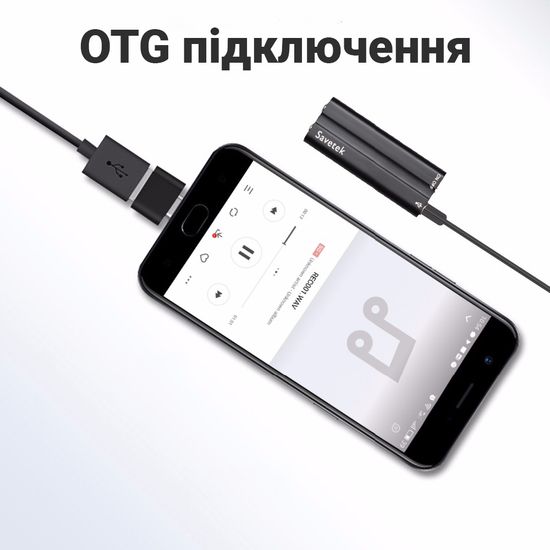 Міні диктофон c MP3 плеєром Savetek 500, 8 Гб, 18 годин запису 3731 фото