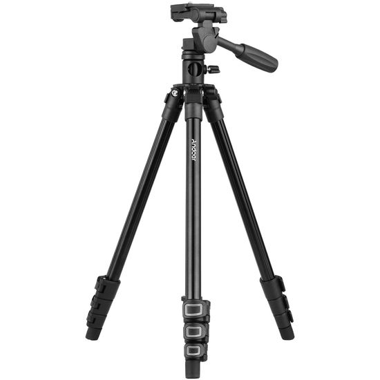 Штатив горизонтальний + вертикальний Andoer TR-02, розкладний алюмінієвий трипод для камери, Чорний 0245 фото