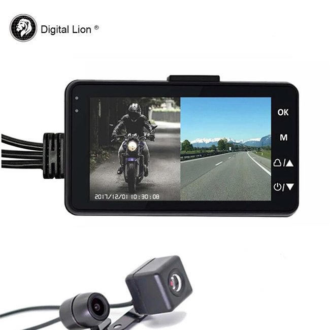 Відеореєстратор для мотоцикла з двома камерами Digital Lion SE330, HD, 120 градусів 7980 фото
