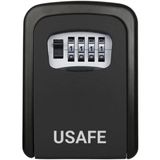 Антивандальний зовнішній міні сейф для ключів uSafe KS-04, з кодовим замком, настінний, Чорний 7532 фото