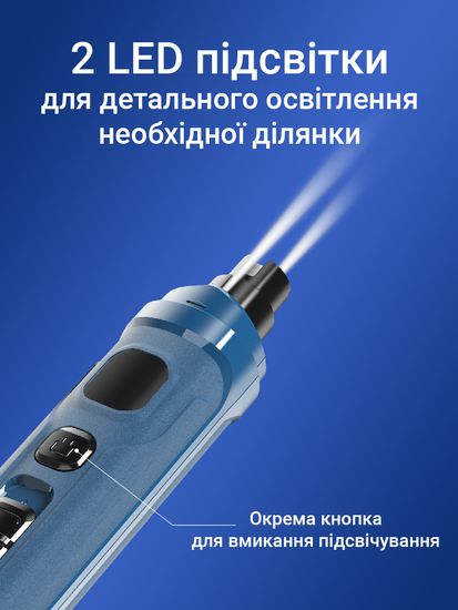 Професійний гриндер, електрична кігтеточилка iPets NG30, кігтеріз для кішок і собак, blue 7578 фото
