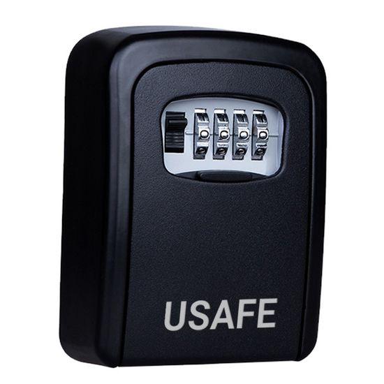 Антивандальный наружный мини сейф для ключей uSafe KS-04, с кодовым замком, настенный, Черный 7532 фото