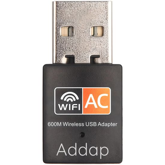 Двохдіапазонний WiFi адаптер з USB підключенням Addap UWA-01 | 2,4 ГГц/5 ГГц, 600 Мбіт/с 7765 фото