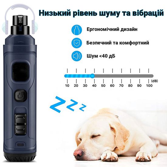 Професійний гриндер, електрична кігтеточилка iPets NG30, кігтеріз для кішок і собак, blue 7578 фото