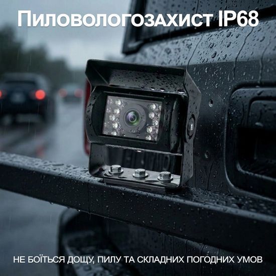 Камера заднего вида с монитором 7" дюймов Podofo F0505, парковочный комплекс для грузовых авто, кабель 10м 6858 фото