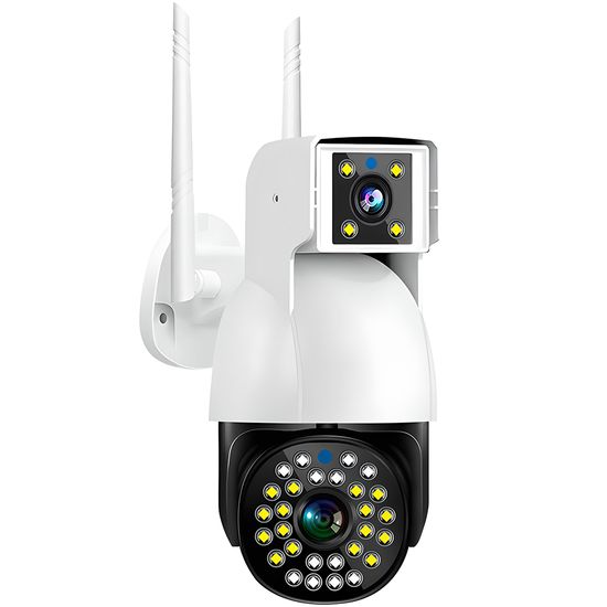 Уличная поворотная WiFi камера видеонаблюдения с 2 объективами uSafe OC-03DL-PTZ, 1080P, 4 МП 1236 фото