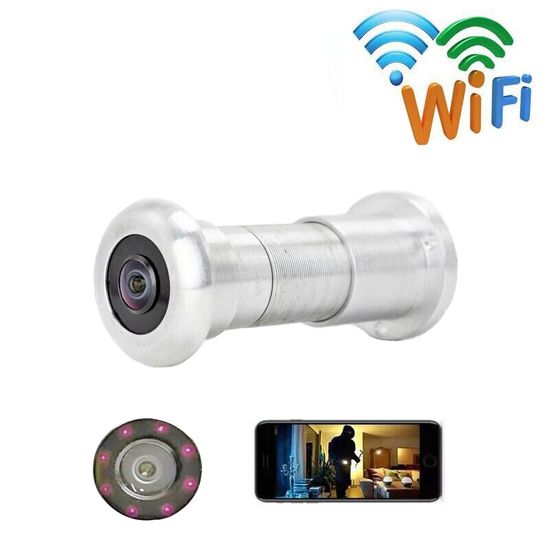 Wifi видеоглазок HQCam 405B c датчиком движения, подсветкой и записью , 2 Мп, серебристый 7282 фото