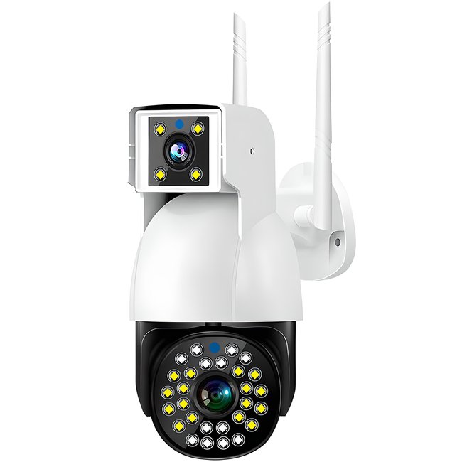 Поворотна вулична WiFi камера відеоспостереження uSafe OC-03DL-PTZ, з 2 об'єктивами, 4 МП, 1080P 1076 фото