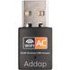 Двохдіапазонний WiFi адаптер з USB підключенням Addap UWA-01 | 2,4 ГГц/5 ГГц, 600 Мбіт/с 7765 фото 2