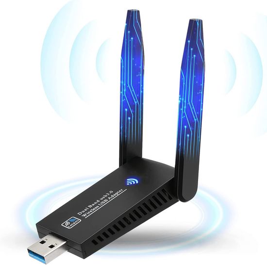Двухдиапазонный USB Wi-Fi адаптер 2.4/5GHz Addap UWA-05 | беспроводная сетевая карта, 1300 Mbps 0204 фото