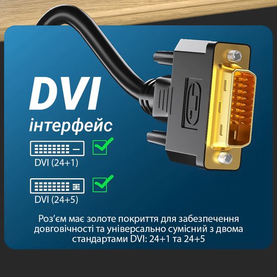 Адаптер видеосигнала с DVI на VGA, мультимедийный переходник Addap DVI2VGA-01, 1080P