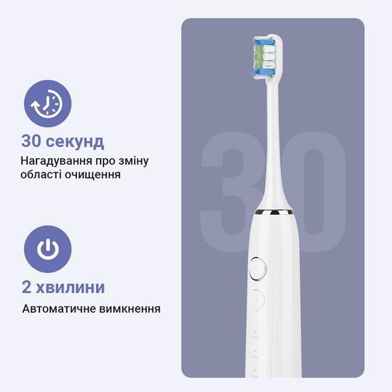 Электрическая зубная щетка звукового типа Xpreen XPRE012, перезаряжаемая, 5 режимов 7627 фото