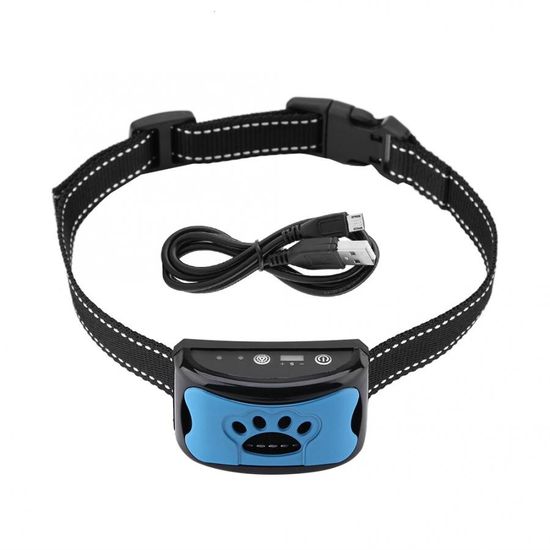 Ошейник антилай ультразвуковой вибрационный для маленьких собак Pecute Y-7, синий 5068 фото