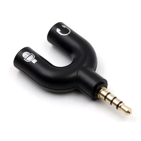 Розгалужувач для навушників і мікрофону Addap AJA-03, 3,5 мм Jack 3-pin на 4-pin | Аудіоадаптер, спліттер