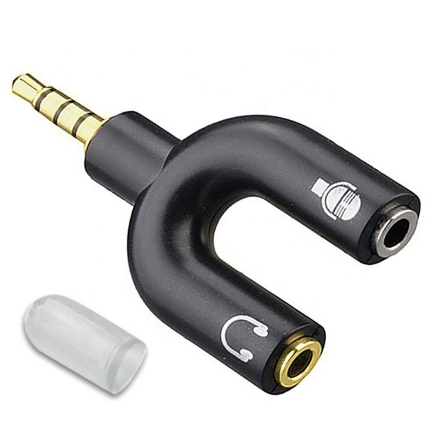 Розгалужувач для навушників і мікрофону Addap AJA-03, 3,5 мм Jack 3-pin на 4-pin | Аудиоадаптер, спліттер