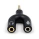 Разветвитель для наушников и микрофона Addap AJA-03, 3,5 мм Jack 3-pin на 4-pin | Аудиоадаптер, сплиттер