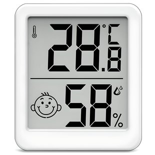 Електронний кімнатний термометр-гігрометр UChef YZ-6050, термогігрометр для вимірювання температури і вологості в приміщенні, білий 1238 фото