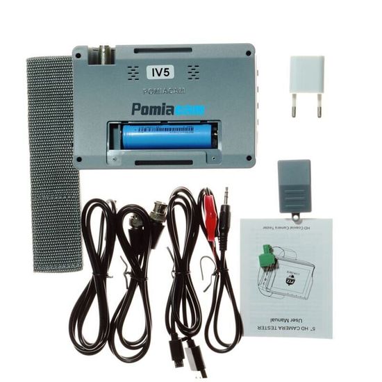 Відеотестер - портативний монітор Pomiacam IV5 для настройки відеокамер до 8 Мп 4в1: AHD + TVI + CVI + CVBS 7284 фото
