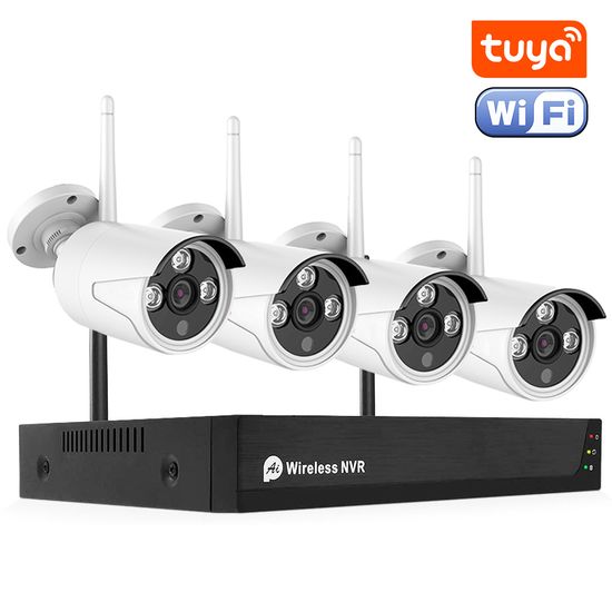 Беспроводной WiFi комплект видеонаблюдения на 4 камеры USmart ICK-01w, поддержка умного дома Tuya, 2 Мп, FullHD 7726 фото