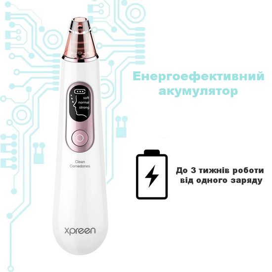 Вакуумный очиститель пор лица XPREEN 111 | прибор для пилинга и вакуумного массажа 7395 фото