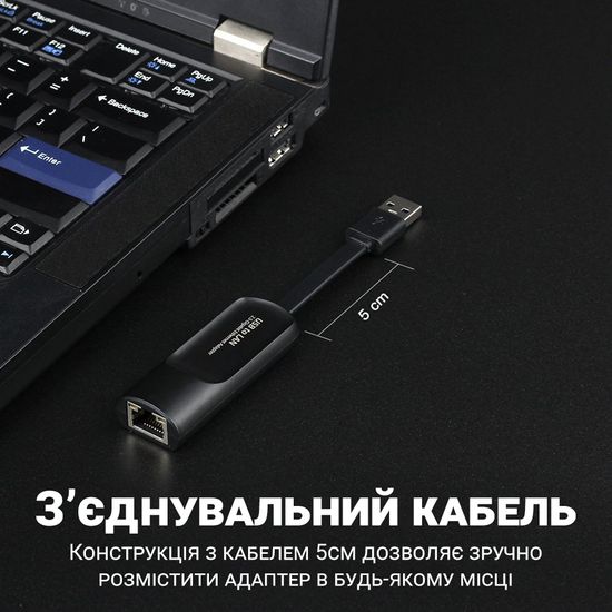 Внешний сетевой адаптер USB-LAN с гигабитным интернетом Addap UA2RJ45-01, сетевая карта RJ-45, 1 Гбит/с 0205 фото