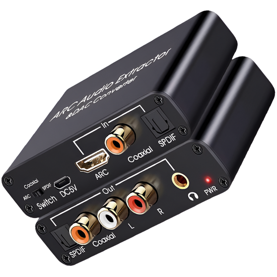 HDMI ARC аудио экстрактор 192kHz Addap HAE-03, ЦАП - конвертер звука с HDMI/SPDIF/Coaxial на RCA/AUX 3.5 мм/SPDIF/Coaxial для ТВ, саундбаров и усилителей 1312 фото