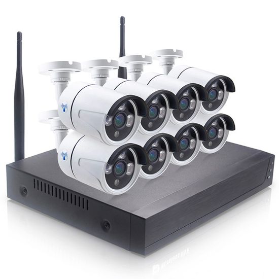 Бездротовий WiFi комплект відеоспостереження на 8 камер USmart ICK-02w, охоронна система для розумного дому, підтримка Tuya, FullHD 7727 фото