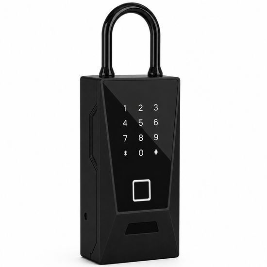 Розумний Wi-Fi сейф для ключів з гачком uSafe KS-12wh з біометричним сканером, NFC, PIN-кодом та захистом IPX5, Чорний 1392 фото