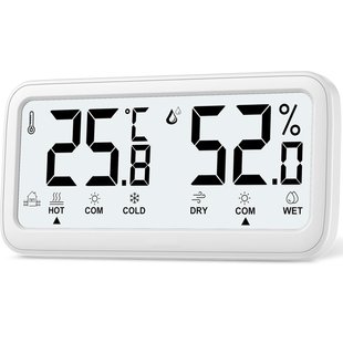 Цифровий кімнатний термометр-гігрометр UChef YZ-6047, термогігрометр з індикацією комфортної температури та вологості 1240 фото