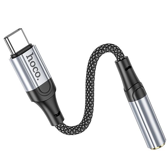 Аудиоадаптер, переходник USB Type-C to miniJack 3.5mm Hoco LS36, для смартфона, ноутбука, планшета