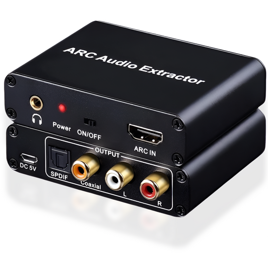 HDMI ARC аудіо екстрактор Addap HAE-04, конвертер звуку з HDMI на RCA / Toslink (SPDIF) / Coaxial / AUX 3.5 мм для ТВ, саундбарів та підсилювачів 1313 фото