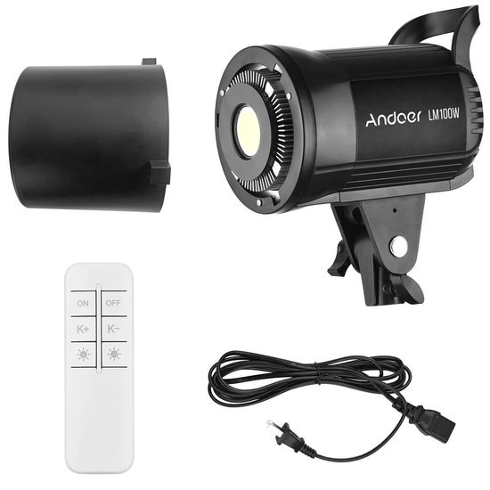 Постоянный студийный LED видеосвет Andoer LM100W | Мощная заполняющая лампа для студии 0250 фото