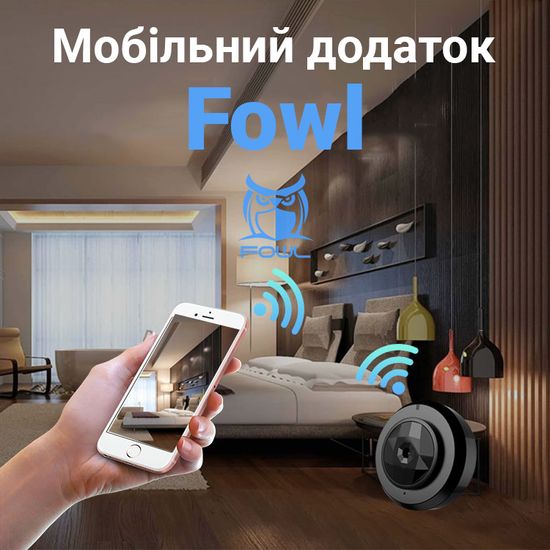 Wi-Fi міні камера відеоспостереження Camsoy C6, iPhone & Android, чорна 7154 фото