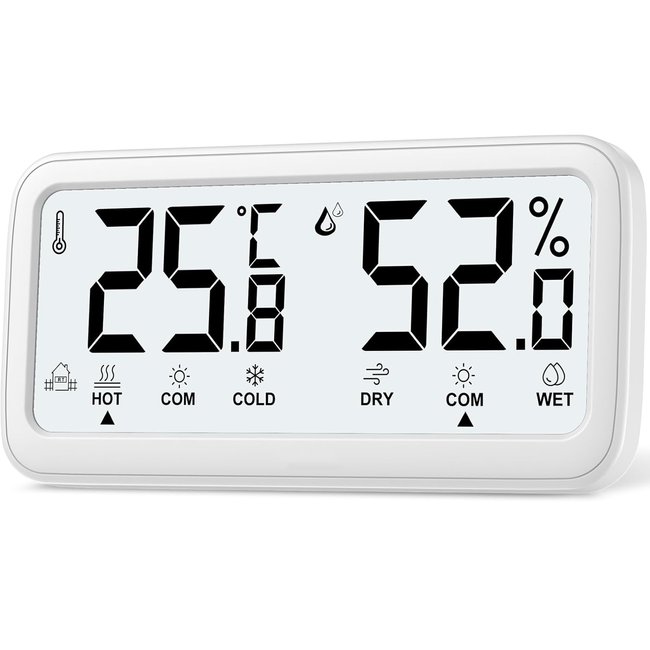 Цифровой комнатный термометр-гигрометр UChef YZ-6047, термогигрометр с индикацией комфортной температуры и влажности. 1240 фото