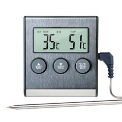 Кухонный термометр с выносным щупом + таймер UChef TP-700, для мяса, с магнитом и сигнализатором